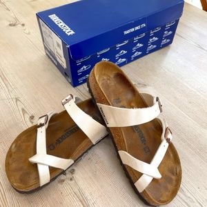 Birkenstock Mayari Sandals Size 36 in Graceful Pearl White